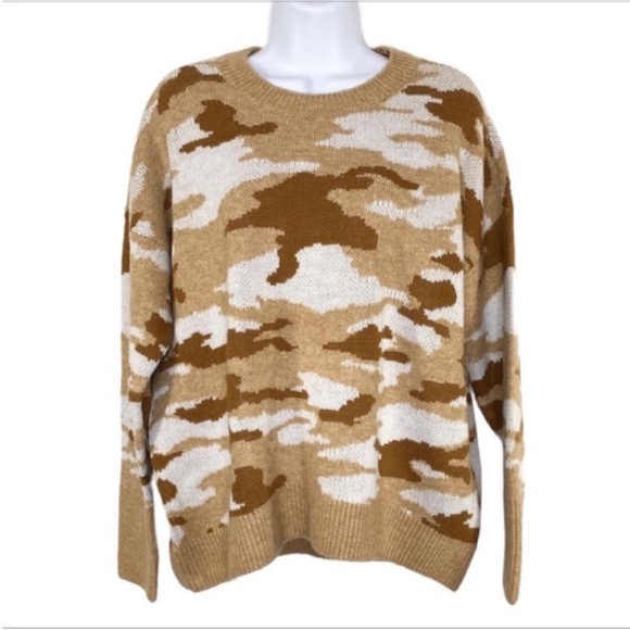 VINCE CAMUTO camo sweater NEW - Picture 1 of 8